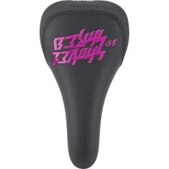 Reverse Selles Downhill, Freeride & BMX Nico Vink Shovel & Shred Selle, Noir/rose -Selles Soldes reverse nico vink shovel shred saddle black candy 4